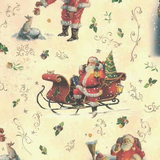 Old Fashioned Santa Christmas Paper ~ Kartos Italy